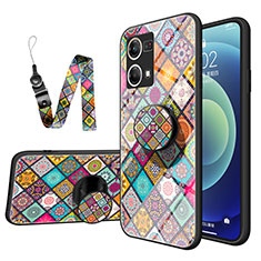 Custodia Silicone Gel Laterale Fantasia Modello Specchio Cover LS3 per Oppo Reno7 4G Multicolore