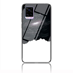 Custodia Silicone Gel Laterale Fantasia Modello Specchio Cover LS3 per Vivo V20 (2021) Nero