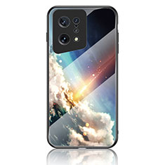 Custodia Silicone Gel Laterale Fantasia Modello Specchio Cover LS4 per Oppo Find X5 5G Multicolore