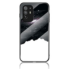 Custodia Silicone Gel Laterale Fantasia Modello Specchio Cover LS4 per Oppo Reno5 Z 5G Nero