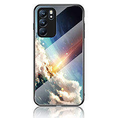 Custodia Silicone Gel Laterale Fantasia Modello Specchio Cover LS4 per Oppo Reno6 5G Multicolore