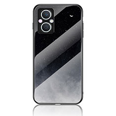 Custodia Silicone Gel Laterale Fantasia Modello Specchio Cover LS4 per Oppo Reno7 Lite 5G Grigio