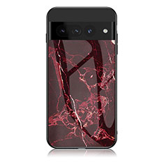 Custodia Silicone Gel Laterale Fantasia Modello Specchio Cover per Google Pixel 7 Pro 5G Rosso