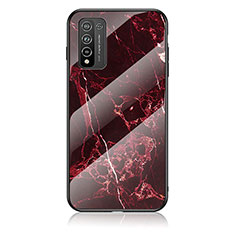 Custodia Silicone Gel Laterale Fantasia Modello Specchio Cover per Huawei Honor 10X Lite Rosso