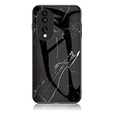 Custodia Silicone Gel Laterale Fantasia Modello Specchio Cover per Huawei Honor 70 5G Nero