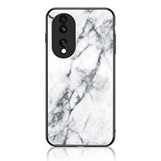 Custodia Silicone Gel Laterale Fantasia Modello Specchio Cover per Huawei Honor 70 Pro+ Plus 5G Bianco