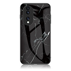 Custodia Silicone Gel Laterale Fantasia Modello Specchio Cover per Huawei Honor 70 Pro+ Plus 5G Nero