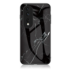 Custodia Silicone Gel Laterale Fantasia Modello Specchio Cover per Huawei Honor 80 Pro Flat 5G Nero