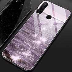 Custodia Silicone Gel Laterale Fantasia Modello Specchio Cover per Huawei Nova 4e Viola