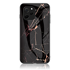 Custodia Silicone Gel Laterale Fantasia Modello Specchio Cover per Huawei Nova Y61 Oro e Nero