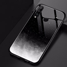 Custodia Silicone Gel Laterale Fantasia Modello Specchio Cover per Huawei P30 Lite New Edition Nero