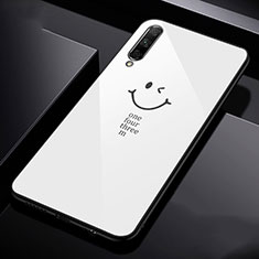 Custodia Silicone Gel Laterale Fantasia Modello Specchio Cover per Huawei Y9s Bianco