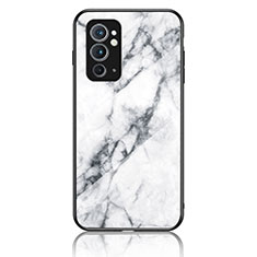 Custodia Silicone Gel Laterale Fantasia Modello Specchio Cover per OnePlus 9RT 5G Bianco