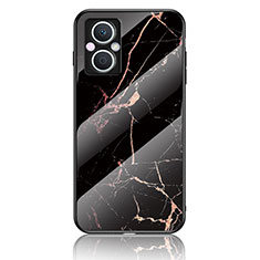Custodia Silicone Gel Laterale Fantasia Modello Specchio Cover per OnePlus Nord N20 5G Oro e Nero