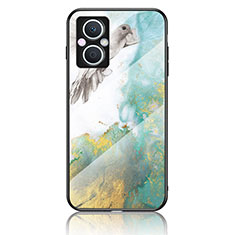 Custodia Silicone Gel Laterale Fantasia Modello Specchio Cover per Oppo Reno8 Z 5G Verde