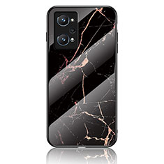 Custodia Silicone Gel Laterale Fantasia Modello Specchio Cover per Realme GT Neo 3T 5G Oro e Nero