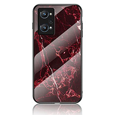 Custodia Silicone Gel Laterale Fantasia Modello Specchio Cover per Realme GT Neo2 5G Rosso