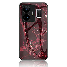 Custodia Silicone Gel Laterale Fantasia Modello Specchio Cover per Realme GT Neo5 240W 5G Rosso