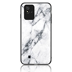 Custodia Silicone Gel Laterale Fantasia Modello Specchio Cover per Realme Narzo 50i Bianco