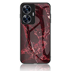 Custodia Silicone Gel Laterale Fantasia Modello Specchio Cover per Realme Narzo N55 Rosso