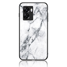 Custodia Silicone Gel Laterale Fantasia Modello Specchio Cover per Realme Q5i 5G Bianco