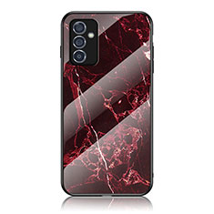 Custodia Silicone Gel Laterale Fantasia Modello Specchio Cover per Samsung Galaxy A15 4G Rosso