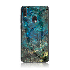 Custodia Silicone Gel Laterale Fantasia Modello Specchio Cover per Samsung Galaxy A20e Blu