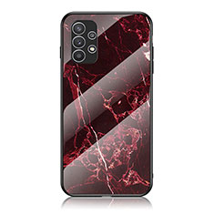 Custodia Silicone Gel Laterale Fantasia Modello Specchio Cover per Samsung Galaxy A23 4G Rosso