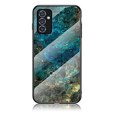 Custodia Silicone Gel Laterale Fantasia Modello Specchio Cover per Samsung Galaxy A82 5G Blu