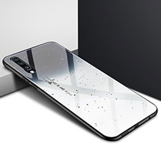 Custodia Silicone Gel Laterale Fantasia Modello Specchio Cover per Samsung Galaxy A90 5G Grigio