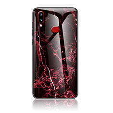 Custodia Silicone Gel Laterale Fantasia Modello Specchio Cover per Samsung Galaxy M01s Rosso