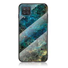 Custodia Silicone Gel Laterale Fantasia Modello Specchio Cover per Samsung Galaxy M12 Blu