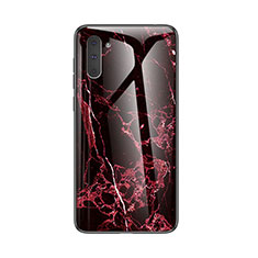 Custodia Silicone Gel Laterale Fantasia Modello Specchio Cover per Samsung Galaxy Note 10 Rosso