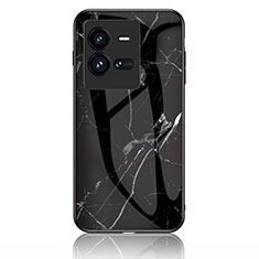 Custodia Silicone Gel Laterale Fantasia Modello Specchio Cover per Vivo iQOO 10 Pro 5G Nero