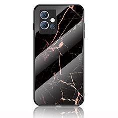 Custodia Silicone Gel Laterale Fantasia Modello Specchio Cover per Vivo iQOO Z6 5G Oro e Nero