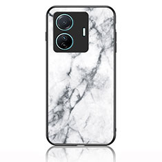 Custodia Silicone Gel Laterale Fantasia Modello Specchio Cover per Vivo iQOO Z6 Pro 5G Bianco