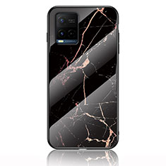 Custodia Silicone Gel Laterale Fantasia Modello Specchio Cover per Vivo Y21 Nero