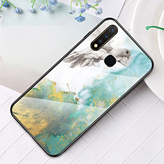 Custodia Silicone Gel Laterale Fantasia Modello Specchio Cover per Vivo Y5s Verde