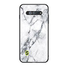 Custodia Silicone Gel Laterale Fantasia Modello Specchio Cover per Xiaomi Black Shark 5 RS 5G Bianco