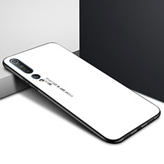 Custodia Silicone Gel Laterale Fantasia Modello Specchio Cover per Xiaomi Mi 10 Bianco