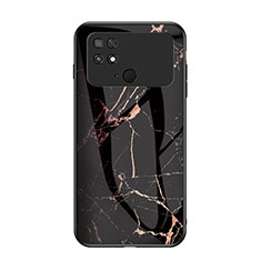 Custodia Silicone Gel Laterale Fantasia Modello Specchio Cover per Xiaomi Poco C40 Oro e Nero