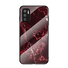 Custodia Silicone Gel Laterale Fantasia Modello Specchio Cover per Xiaomi POCO M3 Pro 5G Rosso