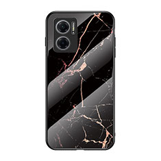 Custodia Silicone Gel Laterale Fantasia Modello Specchio Cover per Xiaomi Redmi 10 Prime Plus 5G Oro e Nero