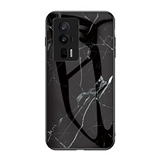 Custodia Silicone Gel Laterale Fantasia Modello Specchio Cover per Xiaomi Redmi K60 Pro 5G Nero