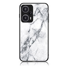 Custodia Silicone Gel Laterale Fantasia Modello Specchio Cover per Xiaomi Redmi Note 12 Turbo 5G Bianco