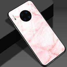 Custodia Silicone Gel Laterale Fantasia Modello Specchio Cover S01 per Huawei Mate 30 Pro 5G Rosa