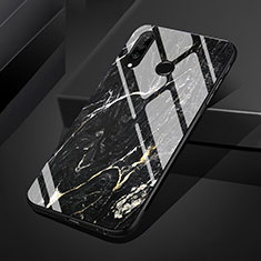 Custodia Silicone Gel Laterale Fantasia Modello Specchio Cover S01 per Huawei P30 Lite XL Grigio Scuro