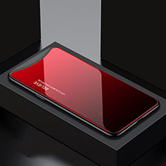 Custodia Silicone Gel Laterale Fantasia Modello Specchio Cover S01 per Oppo Find X Rosso