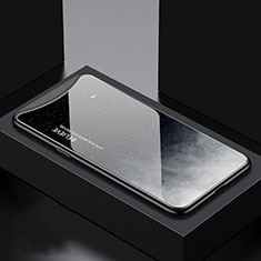 Custodia Silicone Gel Laterale Fantasia Modello Specchio Cover S01 per Oppo Find X Super Flash Edition Grigio