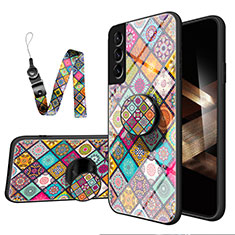 Custodia Silicone Gel Laterale Fantasia Modello Specchio Cover S01 per Samsung Galaxy S25 5G Multicolore